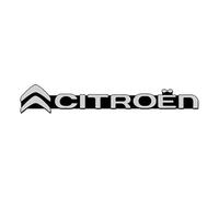 MWJTWO Car Emblem for Citroen e-C4 Hatchback 2020-2023, Badge Decoration UV Resistant Sticker Indoor & Outdoor Use Car Center Grill Logo Decal Sicker Accessories Sun-Proof,Silver