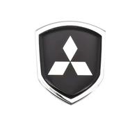 MWJTWO Car Emblem for Mitsubishi L200 Club Cab 2015-2023, Badge Decoration UV Resistant Sticker Indoor & Outdoor Use Car Center Grill Logo Decal Sicker Accessories Sun-Proof,Silver-1