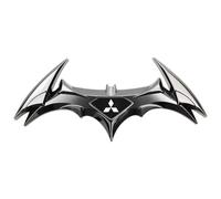 MWJTWO Car Emblem for Mitsubishi Triton Double Cab Pick Up 2019-2023, Badge Decoration UV Resistant Sticker Indoor & Outdoor Use Car Center Grill Logo Decal Sicker Accessories Sun-Proof,Black