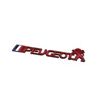 MWJTWO Car Emblem for Peugeot 2008 2019-2023, Badge Decoration UV Resistant Sticker Indoor & Outdoor Use Car Center Grill Logo Decal Sicker Accessories Sun-Proof,Red