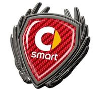 MWJTWO Car Emblem for Smart #1 2024, Badge Decoration UV Resistant Sticker Indoor & Outdoor Use Car Center Grill Logo Decal Sicker Accessories Sun-Proof,Black and Red