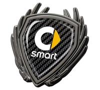 MWJTWO Car Emblem for Smart #3 2025, Badge Decoration UV Resistant Sticker Indoor & Outdoor Use Car Center Grill Logo Decal Sicker Accessories Sun-Proof,Pure Black