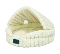 Mwkbbn Covered Cat Bed, Relax And Comfort, 50x50x15cm, Calming Pet Nest, Anti-Slip Pet Bed, Sponge Padding, For Study Homeowners Pets Cold Weather Indoor Recovery Period Daytime Napping Nighttime