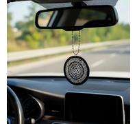 MWL® Double-Sided Ayatul Kursi Car Hanging Ornament - Islamic Rear View Mirror Car Decor - Quran Verse Car Accessory (7 x 7 Cms)