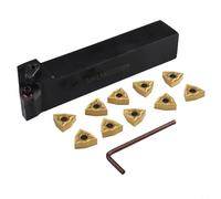 MWLNR2525M08 Holder and Ten WNMG080404 Inserts Designed for Effective Steel Machining Processes