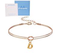 Mwmoeen Knot Bracelet Women's - Golden Chain Bracelets with Letters A-Z, Adjustable Stackable Bracelet Love Knot Bracelet Gifts for Women Girlfriend Girls, Copper