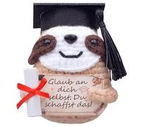 Mwmoeen Lucky Pig Bachelor Gift 2025, Positive Gifts Pig, Pocket Hug Knitted Pig, Lucky Charm Exam Gift, School Cone, Master Graduation Gift