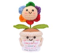 Mwmoeen Pocket Hug Lucky Flower, Creative Knitting Wool, Positive Flower, Positive Potato German Lucky Charm, Encouragement Gifts, Sweet Gifts for Friends, Colleagues and Family