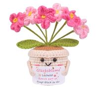 Mwmoeen Pocket Hug Positive Flower, Creative Knitting Wool, Positive Flower, Positive Potato German Lucky Charm, Encouragement Gifts, Sweet Gifts for Friends, Colleagues and Family