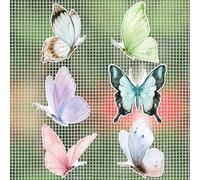 MWOOT 12 Pieces Flexible Screen Door Decals, Hummingbirds Bee Butterflies Double Sided Decorative Magnetic Screen Sticker, Magnetic Door Screen Protectors for Pets Children (6 Styles)
