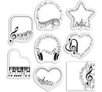 MWOOT 8 Pieces Music Themed Sticky Notes, Self-Adhesive Writing Notepads with Musical Notes Design, Memopads Essentials for Student, Teacher, to-do List, Reminder, Choir Gift, Appreciation Gifts