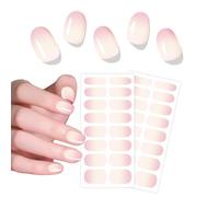 MWOOT Semi Cured Gel Nail Strips, Work with UV Lamp Cured Gel Nail Stickers Easy to Apply, Long Lasting Salon-Quality Manicure Kit, Professional Nails Art at Home, Full Nails Wraps for Women (Pink)