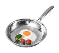 Mwqpgyh 22cm Professional Stainless Steel Frying Pan, Uncoated Induction Safe, Dishwasher Safe, Induction & Stove Compatible, Omelette & Egg Pan