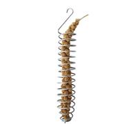 Mwqpgyh 25 cm Hanging Bird Feeder, Stainless Steel Bird Feeder Holder, Parrot Food, Fruit Basket, and Vegetable Holder, Stainless Steel for Budgies, Parakeets, Cockatiels