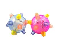 Mwqpgyh 2PCS Flashing Bouncing Balls Toy, 13cm Random Color LED Flashy Musical Dancing Ball, Music Shake Jumping Ball, Cute Sensory Balls Toy, Music Led Lights Ballss For Birthday New Year