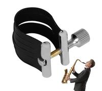 Mwqpgyh Alto Sax Ligature, PU Leather Ligature Fastener Alto Saxophone Mouthpiece, Saxophone Accessories Compact Professional Clip Fastener for Saxophone