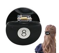 Mwqpgyh Black 8 Ball Claw Clip | Decorative Hairpins for Hair | 2 Inch Creative Hair Clips, Cute Claw Clips for Girls Women, Strong Hold Hair Clips