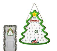 Mwqpgyh Christmas Countdown - Advent Sign Party Decorations | 25-Day Wooden Sign Countdown to Christmas Decor | for Wall Door Bedroom Living Room Office School Classroom Apartment Dorm Hotel