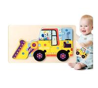 Mwqpgyh Fire Truck Puzzles | Educational Fire Truck Puzzles,Portable Learning Aid, Early Education Supplies for Fine Motor Skills, Shape Cognition Ability