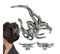 Mwqpgyh Halloween Hair Clips | Metal Horror Claw Clamp, Women Skeleton Spider Hair Accessory for Girls Cosplay Home School Fall Outdoor Halloween Party Stage Performance
