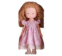 Mwqpgyh Handmade Rag Doll, Handmade Knitted Plush Doll, Cute Little Girls Dolls, Stuffed Toy, First Doll for Girls, Promotes Imagination and Fine Motor Skills