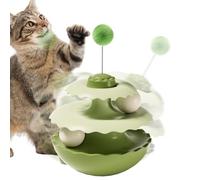 Mwqpgyh Interactive Cat Toy Ball Tower, Wobbling Animal Figures as Companion, Turntable Ball Tower, Interactive Cat Toy, for Living Room and Bedroom, for Small, Medium and Large