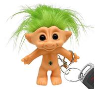 Mwqpgyh Keychain Doll - Vintage Troll Dolls Adorable Anti-Lost Key Chain Pendant - Crazy Colour Hair Figurine, Vintage Troll Dolls Adorable Anti-Lost Key Ring 10cm for Women Girls