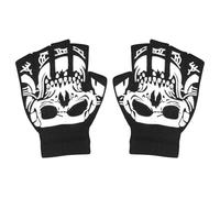 Mwqpgyh Kids Gloves,Glow In The Dark Fingerless Cycling Gloves for Kids | Warm Halloween Mittens for Running, Exercising, Hiking, Outdoor