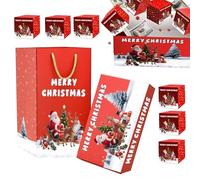 Mwqpgyh Merry Christmas Exploding Box | Foldable Christmas Money Bounce Box,Reusable Festive Case for Jewelry Cash Holiday Events Gatherings Souvenirs Wedding Valentines Birthday