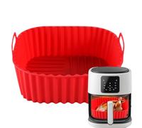 Mwqpgyh Silicone Insert for Hot Air Fryer, Square Fryer Plate, Non-Stick Baking Tray, Cooking, Baking for Family Home