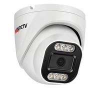 MWRCTV 4K Security Audio Dome Camera 8MP (2160P) Smart Dual Light PoE Turret AI Human Detection 2.8mm 106° Wide Angle Lens Color Night Vision Built-in Mic IP67 Waterproof Compatible with NVR