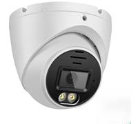 MWRCTV 4K Security PoE Camera,8MP Smart Dual Lights Turret IP Dome Camera Outdoor Indoor,2.8mm Wide Angle Lens,AI Human Detection,Color Night Vision,2 Way Audio with MicroSD Card Slot,Metal Case,IP67