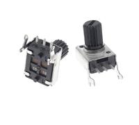 MWRFKJOB 100PCS Horizontal 15MM 10K Ohm RV09 Vertical Horizontal Shaft 0932 Adjustable Resistor 9 Type 3Pin Seal Potentiometer