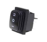 MWRFKJOB 1pcs On-Off-On 12V 6Pin DPDT Rocker Switch Self Locking Rectangle Momentary Car Boat Black