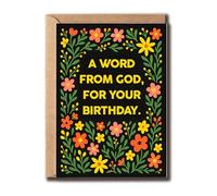 MWS9xDesigns A Word From God For Your Birthday Card - Happy Birthday Greeting Card - Funny Faith - Bible Verse - Anniversary - Women - Men