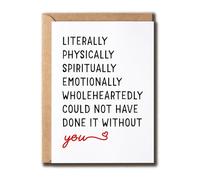 MWS9xDesigns Could Not Have Done It Without You Card - Thank You So Much - Appreciation - Funny Card - Gift For Doctor Nurse Teacher