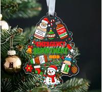 MWS9xDesigns Emergency Department Christmas Ornament - Nurse Acrylic Ornament - Funny Medical Themed Holiday Decor - Nurse and Doctor Xmas Tree Decoration
