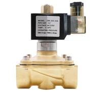 MWSQQGKCF Brass Normally Open Solenoid Valve G3/8" to G2 NBR EPDM VITON Seal AC220V DC12V 24V IP65 high Temperature Resistant Water Valve(AC 380V-VITON)