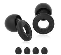 MWUMRCM Ear Insert for Sound Tube, Noise Reducing Earplugs, with 2 Pairs of Earplugs, Reusable Silicone Ear Plugs for Sleep, Concentration, Travel (Black)