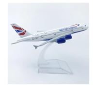 MWYFFB collection Model airplane For A380 Series Airplane Kit Alloy Metal Diecast Airplanes Model Collection Gift 16CM(A380 BRITISH)