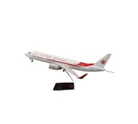 MWYFFB collection Model airplane For Air Algerie Base Boeing B737-800 Model Alloy Airplane Display Stand Adult Collection 47CM(With light)