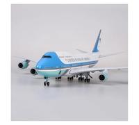 MWYFFB collection Model airplane For Air Force One Airlines 747 Aircraft Model W Light & Wheel Diecast Airplanes For Collection Display Or Gifts 1/150 Scale(With light)