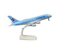 MWYFFB collection Model airplane For ETHAD Airlines A380 Airplanes Model Alloy Material Aviation Simulation Plane Parts For Home Decor 20CM 1:400(A380South Korea)