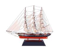 MWYFFB decorative ornaments European-style Big Ship Sailing Model Ornaments British 160cm Crafts Boat Smooth Handmade Wooden Boats Home Accessories(1.6m)