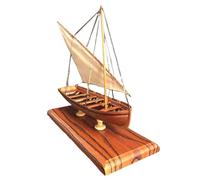 MWYFFB decorative ornaments Sail Boat Model Kit The Rib Boat Model Scale 1/35 Wooden Sailboat Ornament Collection Adult Gifts
