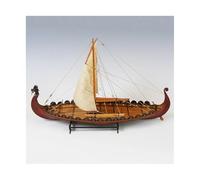 MWYFFB decorative ornaments Wooden Scale Sailing Boat Wood Scale Ship 1/50 For Viking Ships Scale Assembly Model Ship