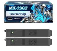 MX-23GT Toner Cartridge Compatible for Sharp MX-2010 MX-2018 MX-2310 MX-2314 Printers, With Chip Large Capacity 18000 Pages (2 Pack Black)