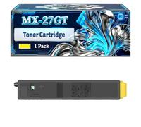 MX-27GT Toner Cartridge Compatible for Sharp MX-2300N MX-2700N Printers, With Chip Large Capacity 18000 Pages (1 Pack Yellow)