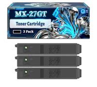 MX-27GT Toner Cartridge Compatible for Sharp MX-2300N MX-2700N Printers, With Chip Large Capacity 18000 Pages (3 Pack Black)