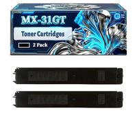 MX-31GT Toner Cartridges Compatible for Sharp MX-2301N MX-2600N MX-3100N MX-5000N MX-M565N Printers, With Chip Large Capacity 28000 Pages (2 Pack Black)